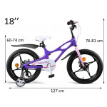 Detský bicykel 16" Space Shutle RB-16-22 fialovo-čierny